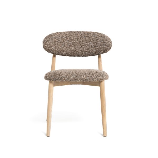 Hovedbilde Malmø spisestol heltre lys eik (stoff Nova brun melert)