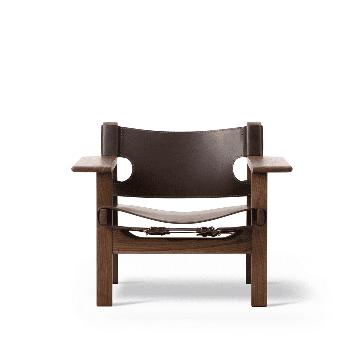 The Spanish Chair Valnøtt olje/ mørkebrunt skinn