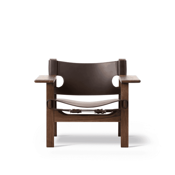 Hovedbilde The Spanish Chair Valnøtt olje/ mørkebrunt skinn
