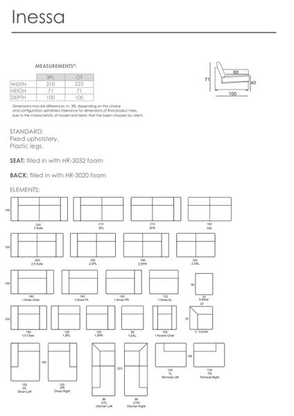 Hovedbilde Inessa 1,5 PL+1,5PR (240x100 Be great Cream11)