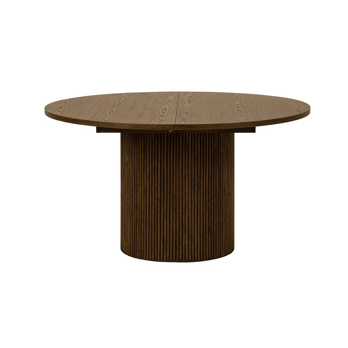 Noor rundt spisebord ø135 (235) med 2 tilleggsplater (røkt eik)