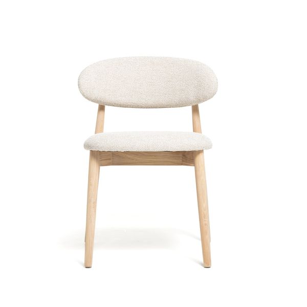 Hovedbilde Malmø spisestol heltre lys eik (stoff Sunset beige melert)