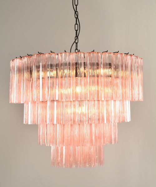 Hovedbilde Sezane Chandelier 4 lag (ø81) rosa / sort