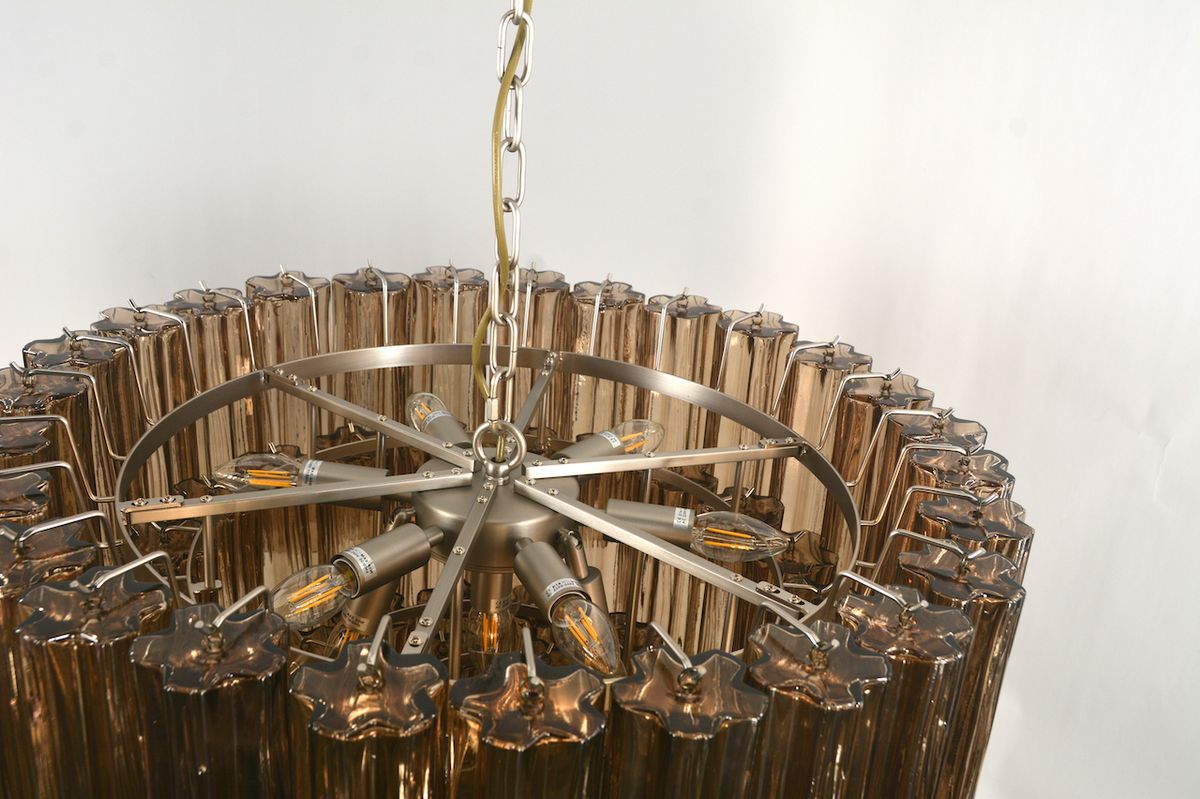 Sezane Chandelier 3 lag (ø72) smoked (brun) / krom