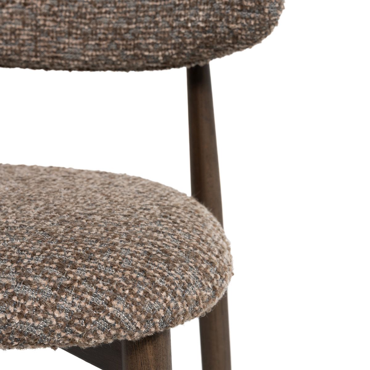 Malmø spisestol heltre røkt eik (stoff Nova brun melert)