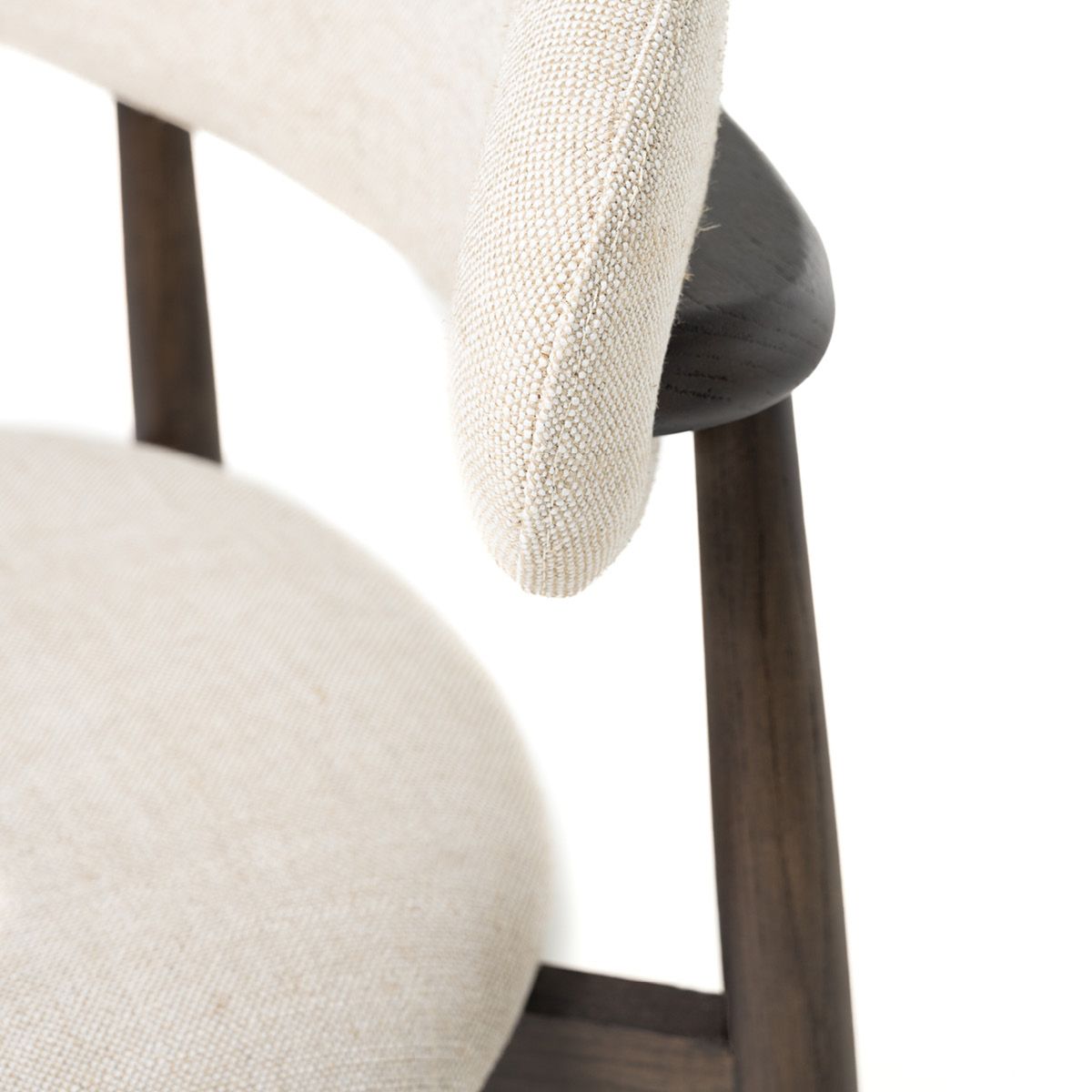 Malmø spisestol heltre røkt eik (stoff Lin beige)