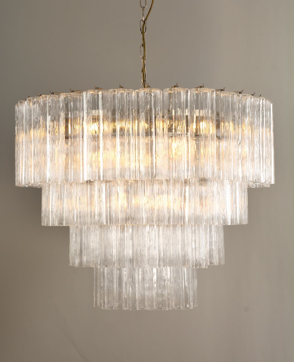 Sezane Chandelier 4 lag (ø81) klar / krom