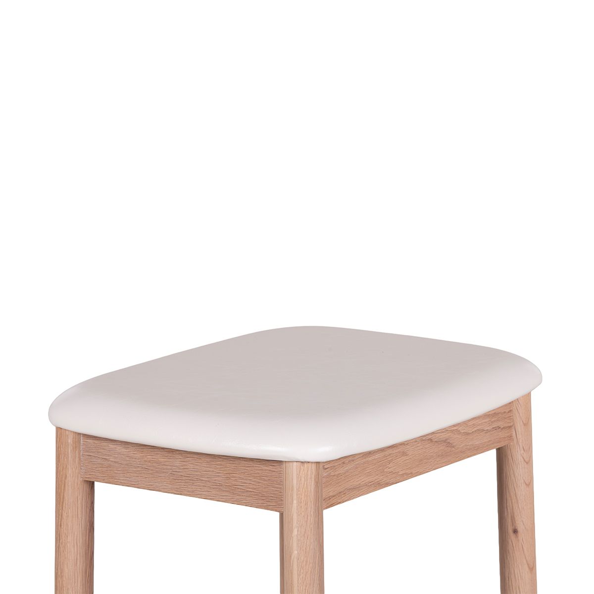 Voss barstol (h68) lys heltre eik/sete lys beige PU