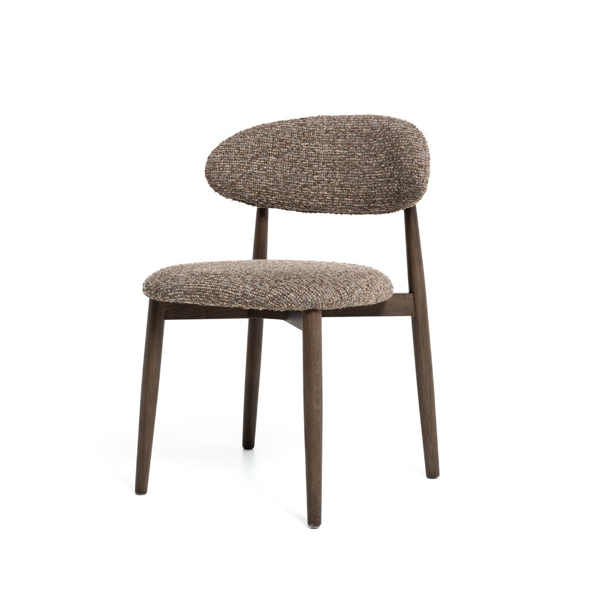 Malmø spisestol heltre røkt eik (stoff Nova brun melert)