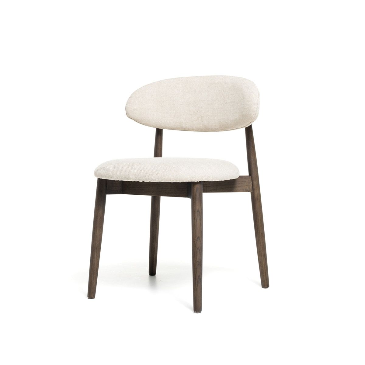 Malmø spisestol heltre røkt eik (stoff Lin beige)