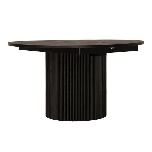 Hovedbilde Noor rundt spisebord ø150 (450) med 6 tilleggsplater (sort eik)